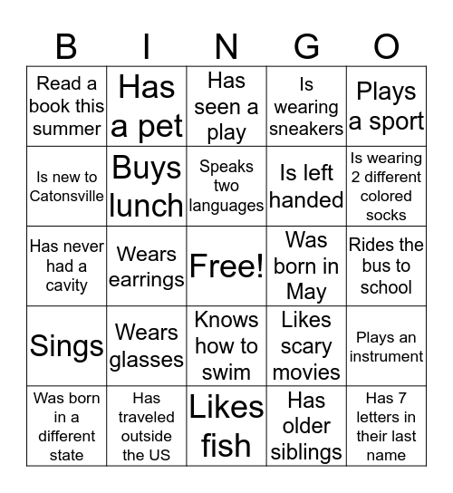 Find Someone Who... Bingo Card