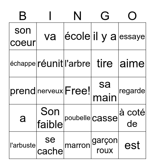 In a heartbeat Bingo Card