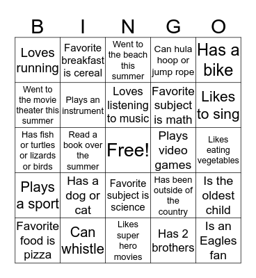 Ice Breaker Bingo  Bingo Card