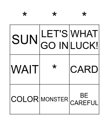 BINGO Card