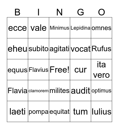 4th Grade Chapter 1 Bingo Card