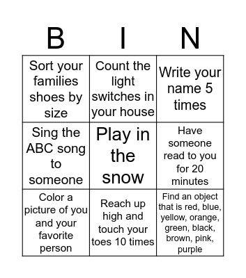 E-Learning Bingo Card