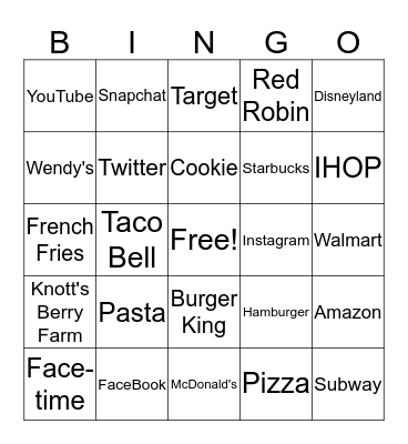 Modern Bingo Card