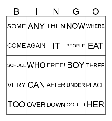 Bingo Card