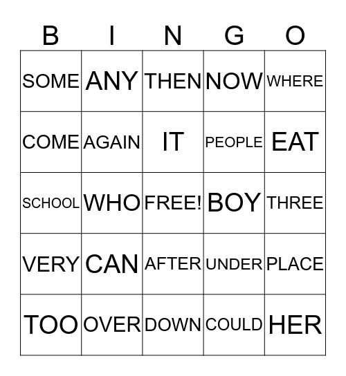 Bingo Card