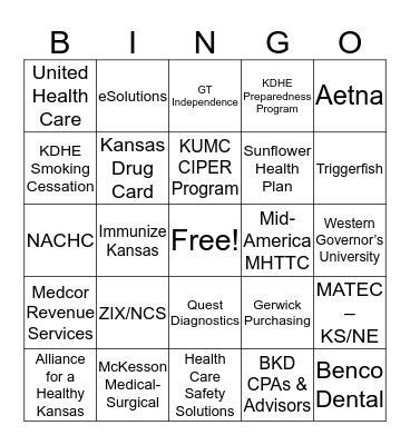 EXHIBITOR BINGO Card