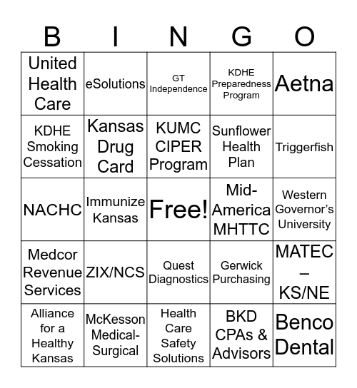 EXHIBITOR BINGO Card