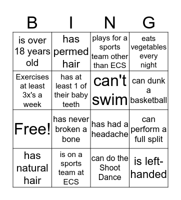 Find Someone Who... Bingo Card