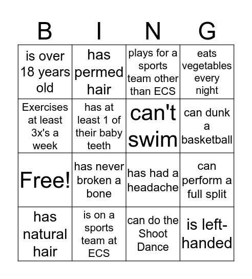 Find Someone Who... Bingo Card