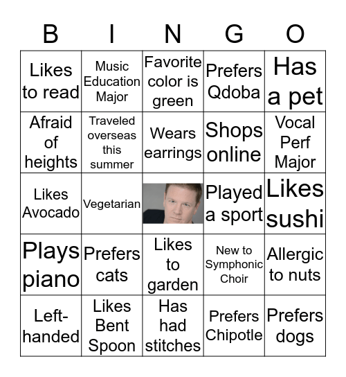 Symphonic Bingo Card