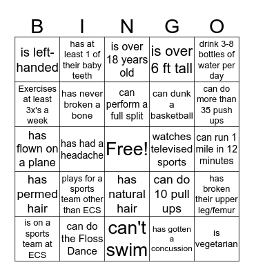 Find Someone Who... Bingo Card