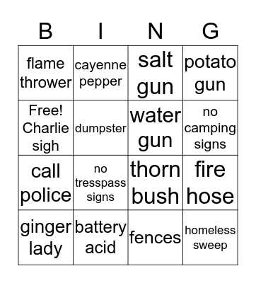 Ant Farm Bingo Card