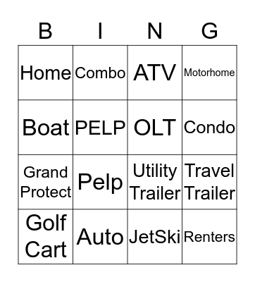 GrandProtector Binder Bingo Card