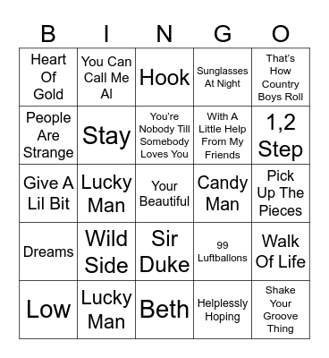 Bingo 39 Bingo Card