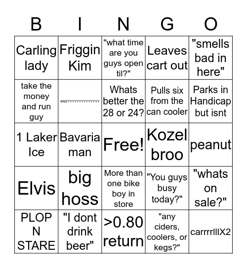 TBS Bingo  Bingo Card