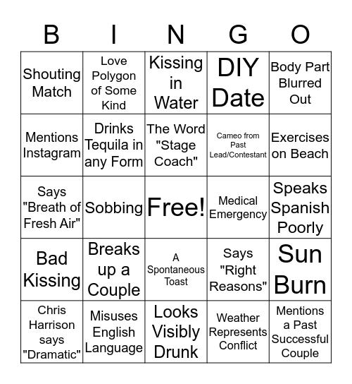 BIP Week 5 Bingo Card