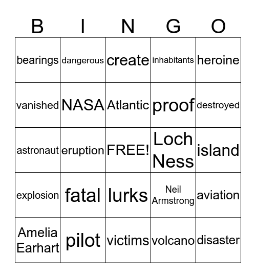 4th Grade Bingo Card