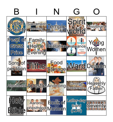 LDS VOCABULARY Bingo Card