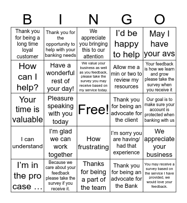 Share Your Care Bingo Card