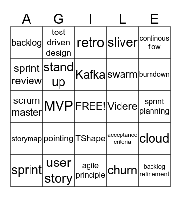 Agile Bingo Card