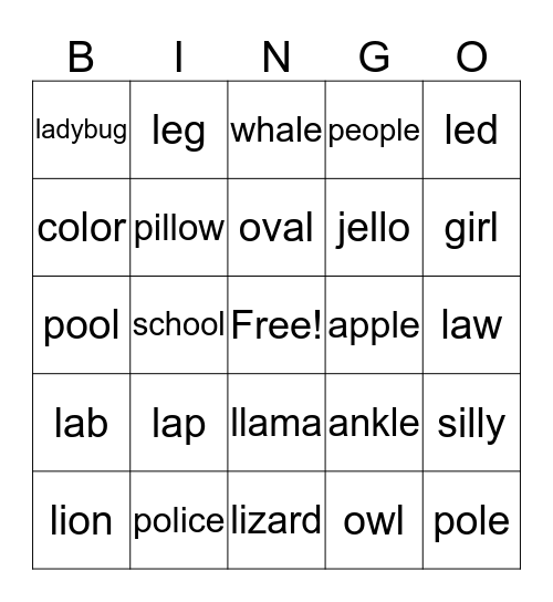 Bingo Card