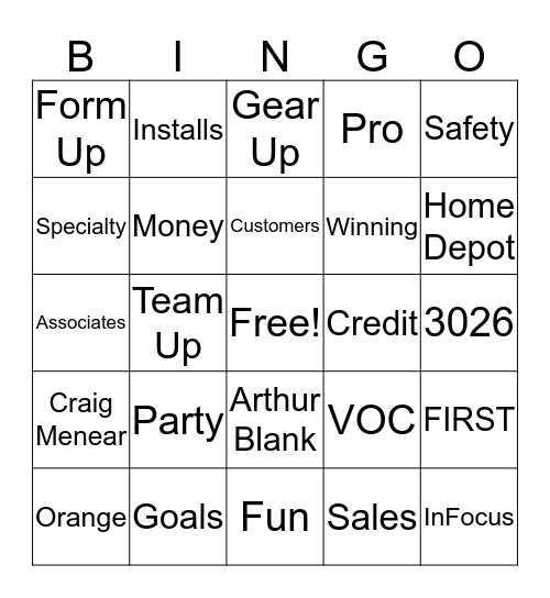 Success Sharing  Bingo Card