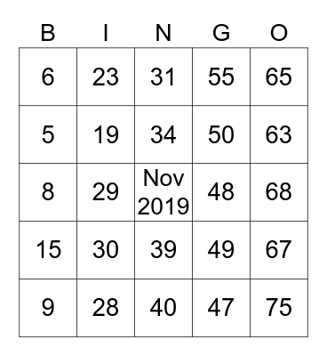Cedarcroft Place TV Bingo Card