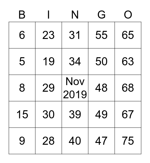 Cedarcroft Place TV Bingo Card
