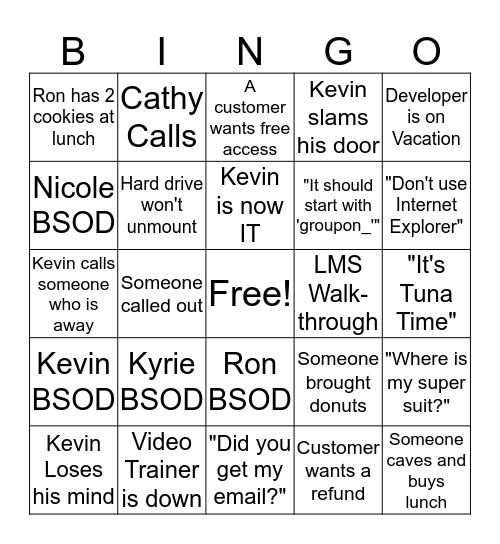 CareerAcademy Bingo Card