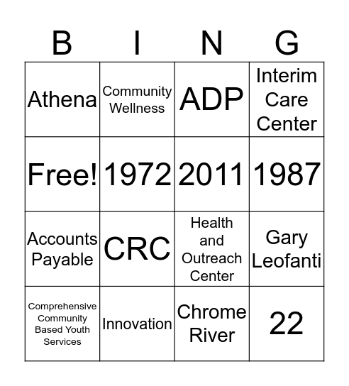 Martha Q BINGO Round 4 Bingo Card