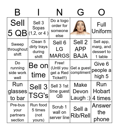 Server BINGO <3 Bingo Card