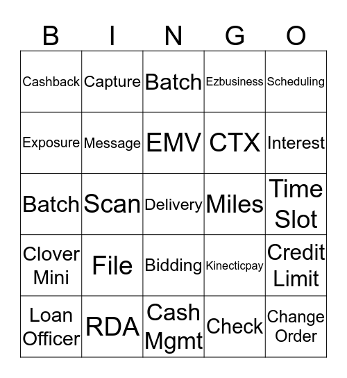 Business Development Boot Camp Bingo Card