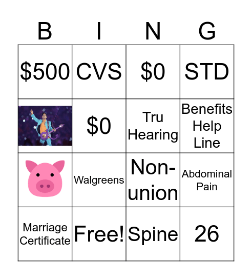 Open Enrollment Bingo! Bingo Card