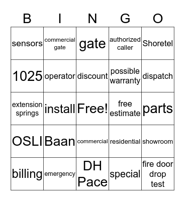 FALL BINGO Card