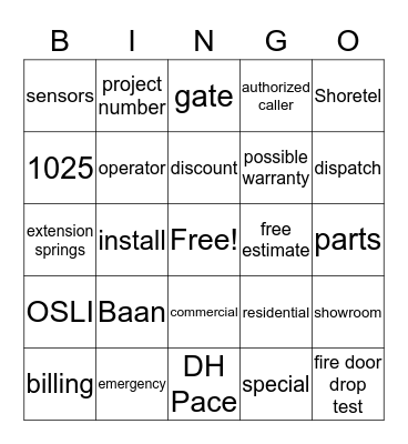 BINGO Card
