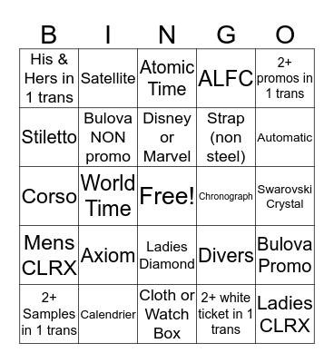 Sat 31ST - Mon 2ND   LABOR DAY WEEKEND Bingo Card