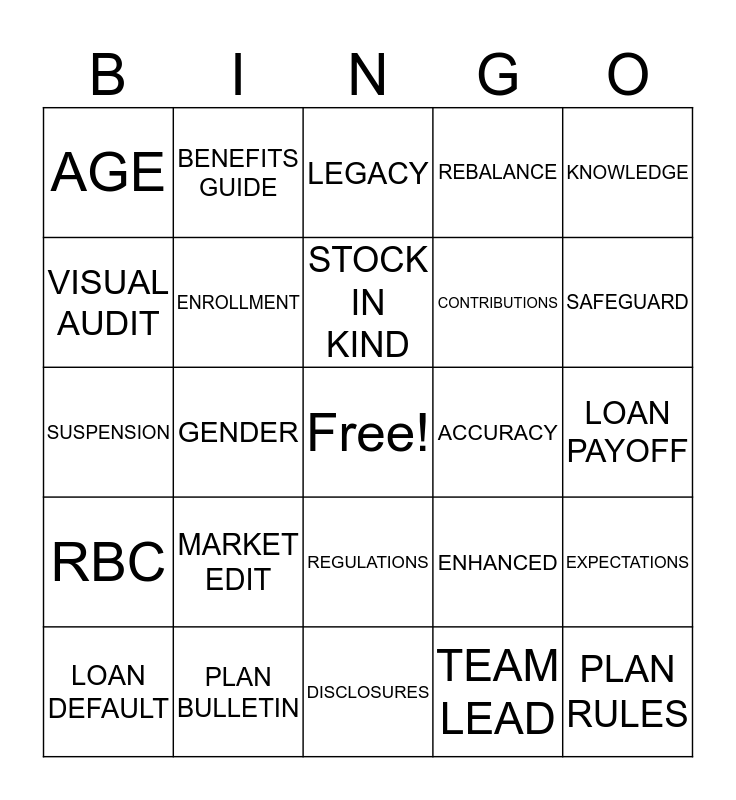 TEAM ELLISON ERROR REDUCTION Bingo Card