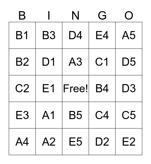 Pick Bingo :) Bingo Card