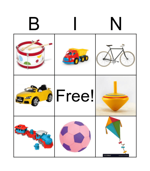 Toy Bingo Card