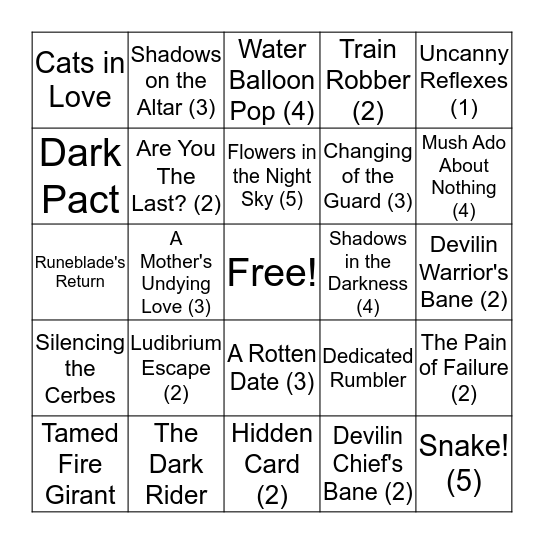 Bingo Card