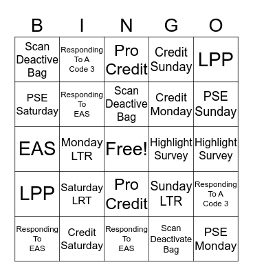 Labor Day Extravaganza Bingo Card