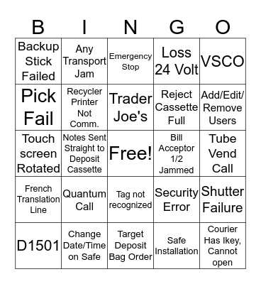G4S BINGO Card