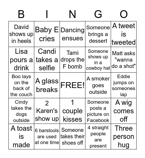 OSCAR DO OVER PARTY BINGO Card