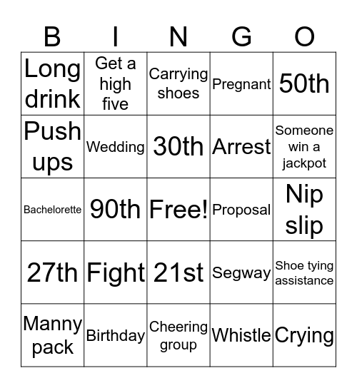 LV Blvd Bingo Card