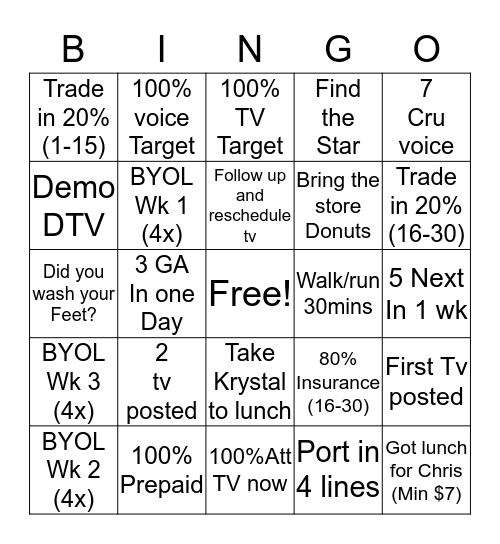 Bingo Card