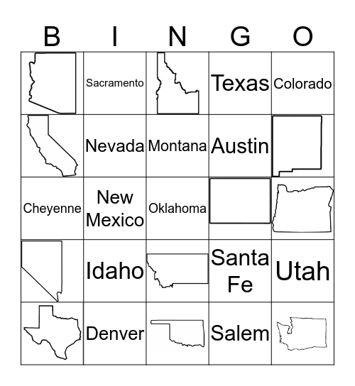 Northwest Bingo Card