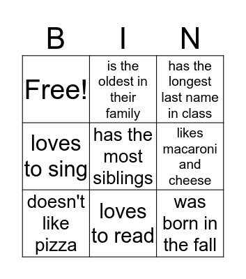 FIND SOMEONE WHO Bingo Card