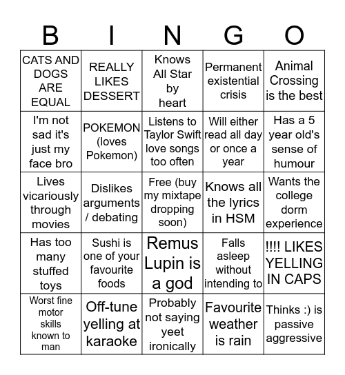 Bingo Card