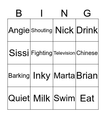 Bingo Card