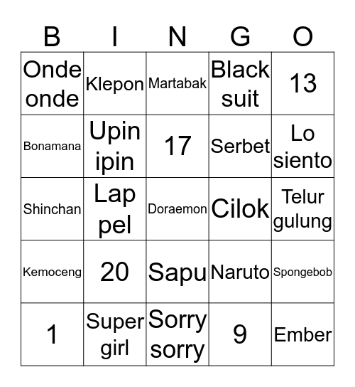 Bingo YIHAA Bingo Card